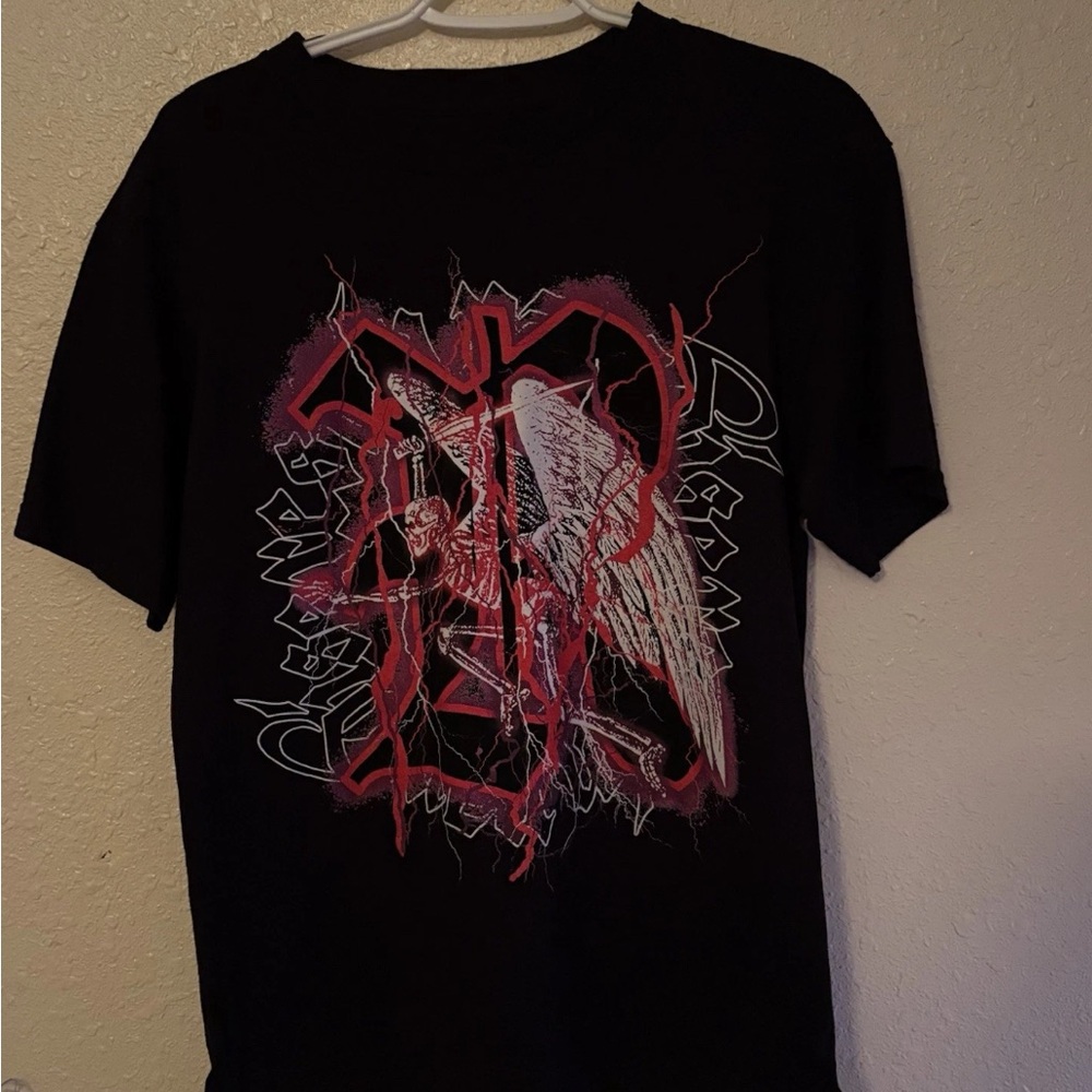 Skeleton Rest in peace Black Graphic T-Shirt